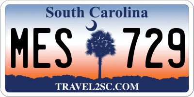 SC license plate MES729
