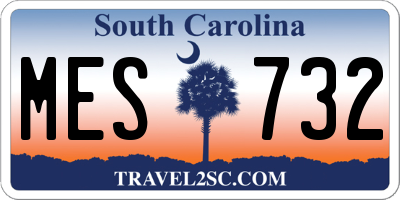 SC license plate MES732