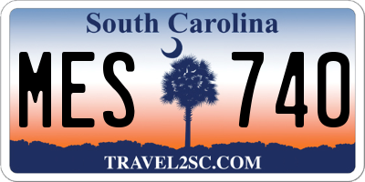 SC license plate MES740