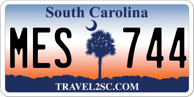 SC license plate MES744