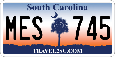 SC license plate MES745