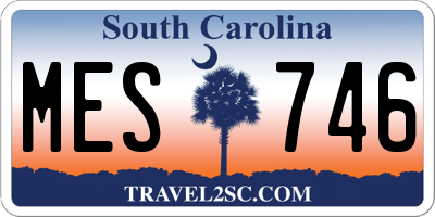SC license plate MES746
