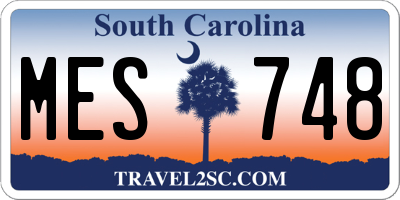 SC license plate MES748