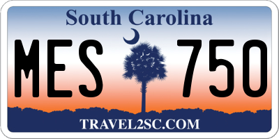 SC license plate MES750