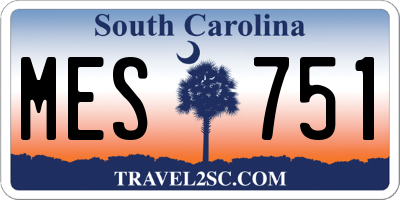 SC license plate MES751