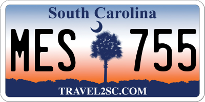 SC license plate MES755