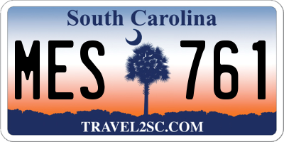 SC license plate MES761
