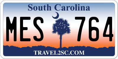 SC license plate MES764