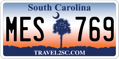 SC license plate MES769