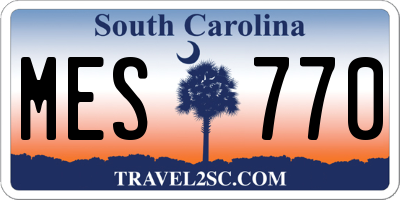 SC license plate MES770