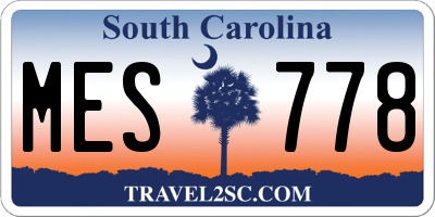 SC license plate MES778