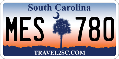 SC license plate MES780