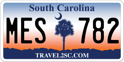 SC license plate MES782