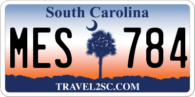 SC license plate MES784
