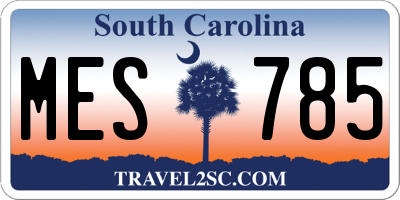 SC license plate MES785