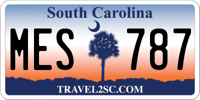 SC license plate MES787