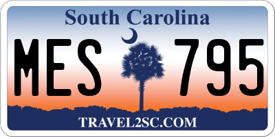 SC license plate MES795
