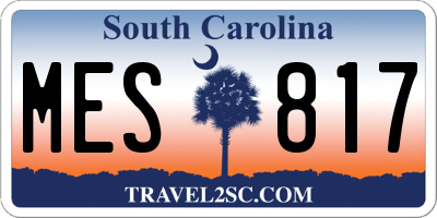 SC license plate MES817