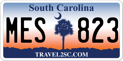 SC license plate MES823