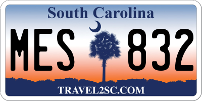 SC license plate MES832