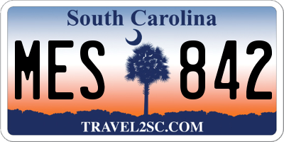 SC license plate MES842