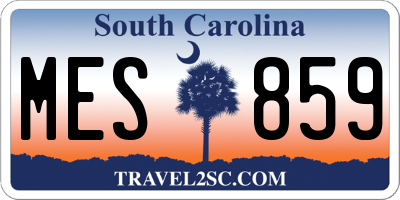 SC license plate MES859