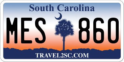SC license plate MES860