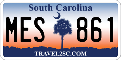 SC license plate MES861