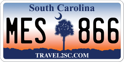 SC license plate MES866