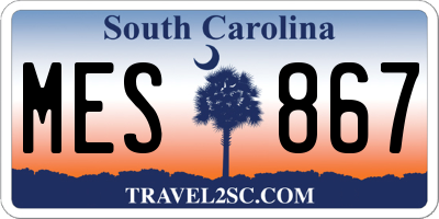SC license plate MES867
