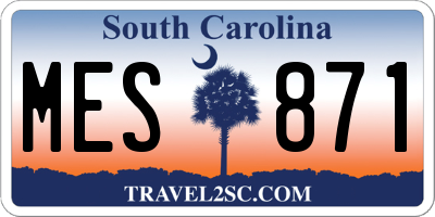 SC license plate MES871