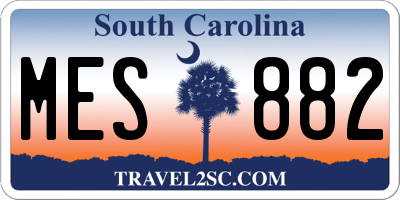 SC license plate MES882
