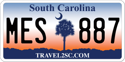 SC license plate MES887