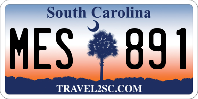 SC license plate MES891