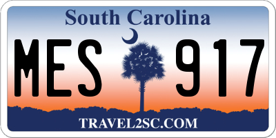 SC license plate MES917