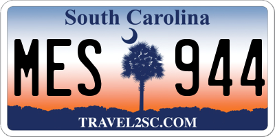 SC license plate MES944