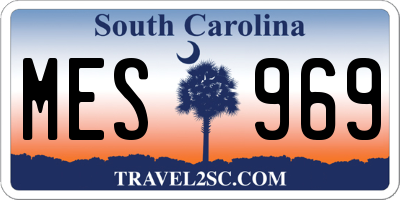 SC license plate MES969