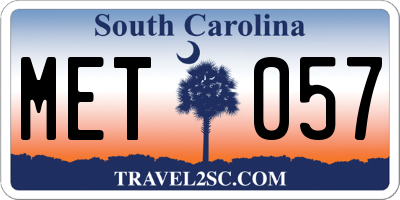 SC license plate MET057