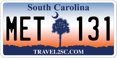 SC license plate MET131