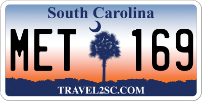 SC license plate MET169