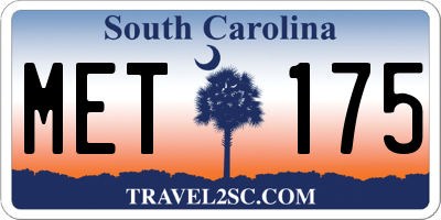 SC license plate MET175