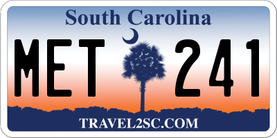 SC license plate MET241