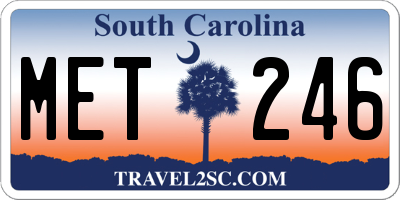 SC license plate MET246
