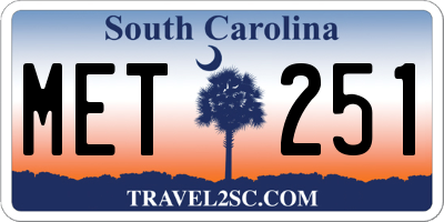SC license plate MET251