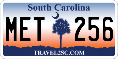 SC license plate MET256