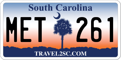 SC license plate MET261