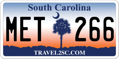 SC license plate MET266