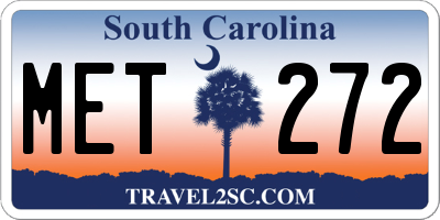 SC license plate MET272