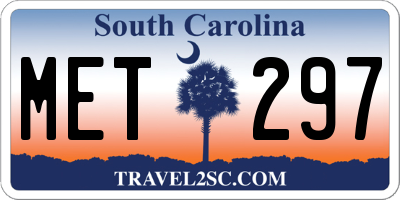 SC license plate MET297