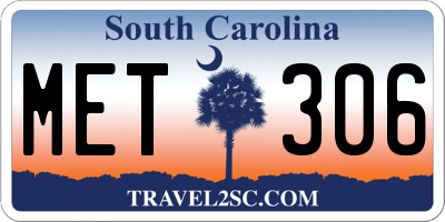 SC license plate MET306